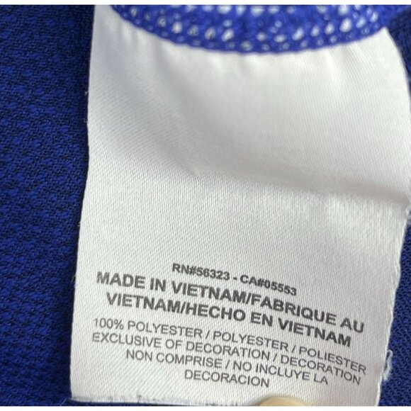 Nike Dri-Fit Mesh Running T-Shirt Men's Size M Royal Blue Long Sleeve Crewneck - Picture 3 of 6